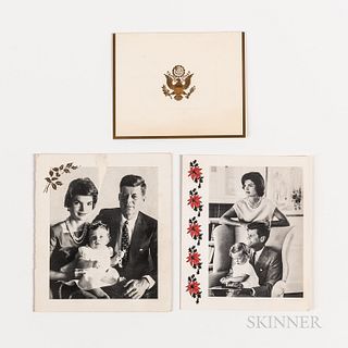 Three "Jack" John F. Kennedy (1917-1963) Signed Holiday Cards