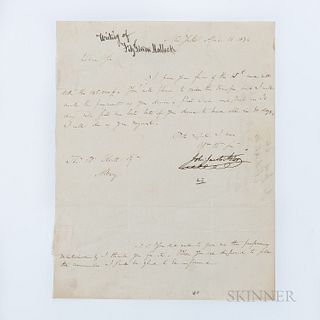 Astor, John Jacob (1763-1848) Letter Signed, New York, New York, 16 April 1834
