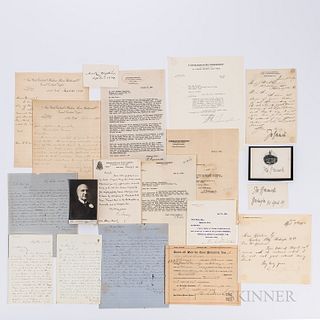 Nineteen Letters and Autographs from Early 20th Century Businessmen