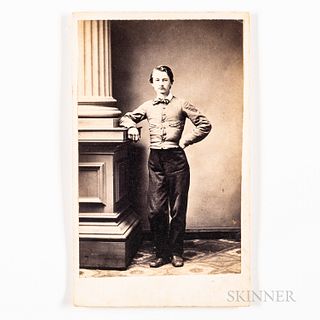 Albumen Carte-de-Visite Photograph of a Confederate Soldier, Early 1860s