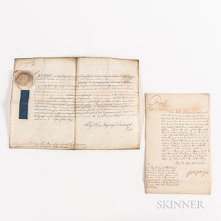 George III (1738-1820) Two Documents Signed