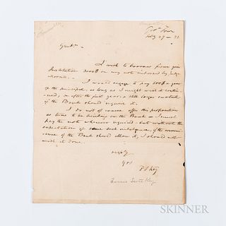 Key, Francis Scott (1779-1843) Autograph Letter Signed, Georgetown, 27 February 1832