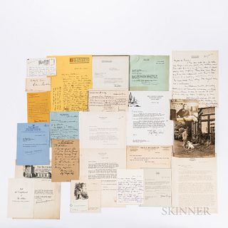 Twenty-three Letters and Autographs of 20th Century American Literary Figures