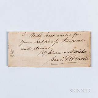 Morse, Samuel F.B. (1791-1872) Clipped Signature