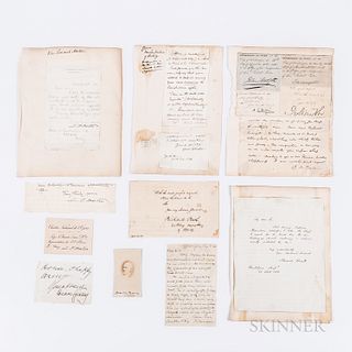 Fifteen 19th Century American Politician's Letters and Autographs