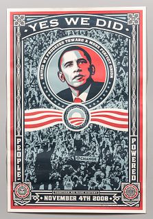 Fairey, Shepard (1970-) Barack Obama "Yes We Did" Poster