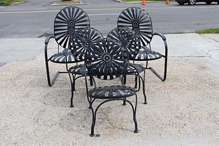 4 Piece Spring Seat Iron Furniture Grouping