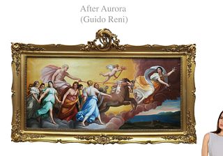 After Guido Reni, Very Large L'Aurora Painting, 19th C.