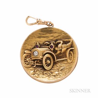 Antique Gold Automobile Locket