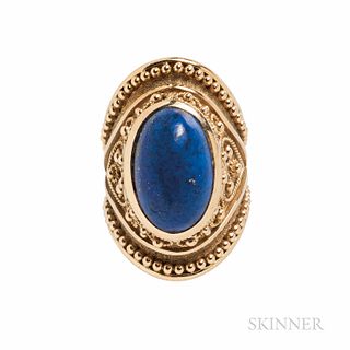 18kt Gold and Lapis Ring