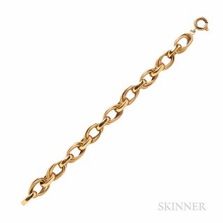 18kt Gold Oval Link Bracelet