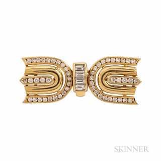 18kt Gold and Diamond Clasp