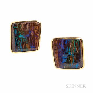 Tamsen Z 18kt Gold and Boulder Opal Earrings