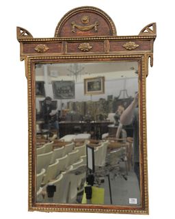 Italian Neoclassical Painted Mirror, 18th-19th century, height 42 inches, width 26 inches.