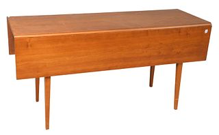 Eldred Wheeler Cherry Drop Leaf Table, height 29 inches, top 19" x 58".