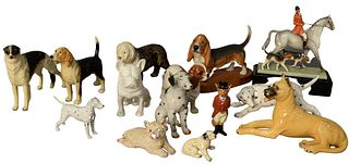 Group of Fourteen Small Porcelain Animal Figurines to include ones from Basil Matthews, Morton's Studio, Royal Doulton, Beswick, along with others, ta
