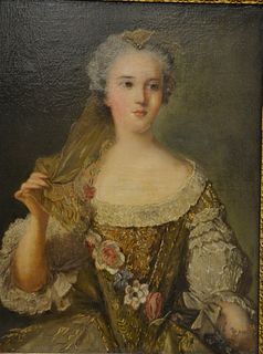 British School (late 19th century), portrait of a lady, oil on relined canvas, unsigned, 26" x 20".
