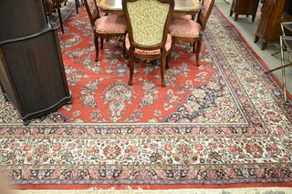 Hamadan Oriental Room Size Carpet, 12' 2" x 21' 4".