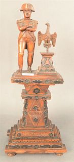 Carved Wood Napoleon Sculpture, 19th century or later, height 19 1/2 inches.