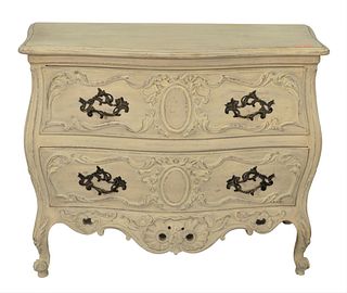 Louis XV Style Commode, height 35 inches, width 45 inches.