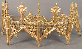 Carved Giltwood Fragment, possibly 17th/18th century, height 15 1/2 inches, width 36 inches, depth 13 1/2 inches.