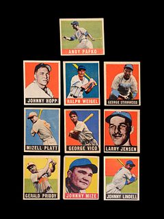 A Group of 10 1948 Leaf Baseball Cards,