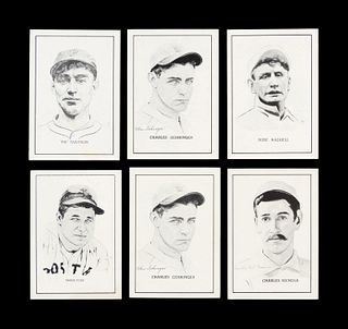 A Group of Six 1950 Callahan Baseball Cards,