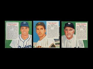 A Group of Three 1955 Red Man Baseball Cards,