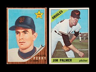 A Group of Gaylord Perry and Jim Palmer Topps Rookie Baseball Cards,