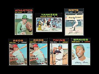 A Group of Seven 1971 Topps Baseball Cards including Hall of Famers and Stars,
