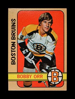 A 1972 Topps Bobby Orr No. 100 Hockey Card,
