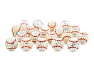 A Group of 19 Los Angeles Angels Signed Baseballs,
