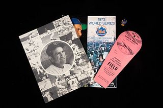 A Group of 1973 New York Mets World Series Shea Stadium Items,