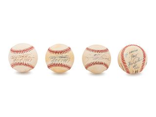 A Group of Four Chicago Cubs Signed Baseballs Including Ernie Banks, Fergie Jenkins, Sammy Sosa and Billy Williams