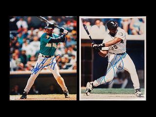 A Group of Ken Griffey Jr. and Frank Thomas Autographed Photos,