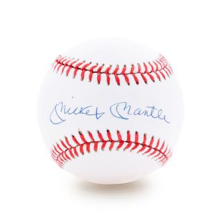 A Mickey Mantle Single Signed Baseball (PSA)