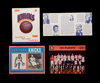 A Group of Four New York Knicks Publications Including a 1966-67 Special Campers Edition Signed by Willis Reed, Emmette Bryant and Dave Stallworth,