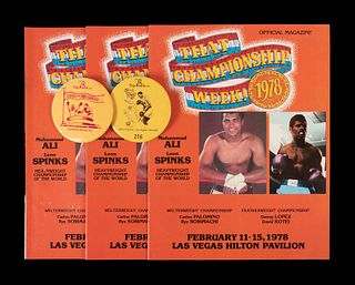 A Group of Muhammad Ali vs. Leon Spinks Championship Fight Items,
