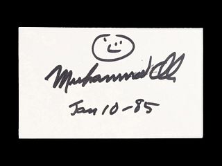 A Muhammad Ali Signed Index Card,