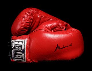 A Pair of Muhammad Ali Autographed Boxing Gloves (One Signed),