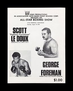 A George Foreman vs. Scott LeDoux On Site Boxing Program and Ticket Stub