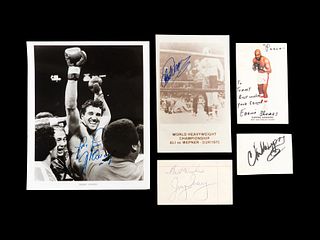 A Group of 1970s - 1980s Boxing Heavyweight Contender Autographs,