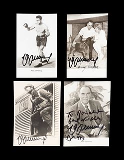 A Group of Four Heavyweight Boxing Champion Max Schmeling Signed Autographs,