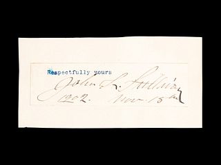 A Boxing Heavyweight Champion John L. Sullivan Autograph Signed Nov. 15 1902,