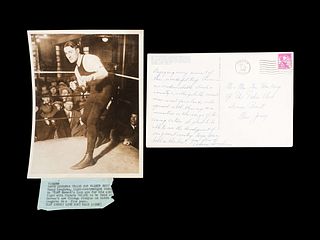 A Group of Light Heavyweight Boxing Champion Tommy Loughran Items,