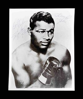 A Boxing Champion Sugar Ray Robinson Signed Photograph,  