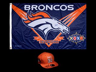 A Group of Terrell Davis Signed Denver Broncos Items,