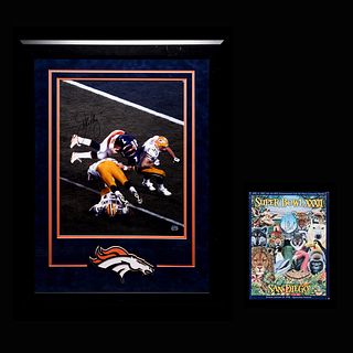A Group of John Elway Signed Super Bowl XXXII Items,
