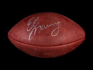 An Eli Manning Signed Super Bowl XLII Wilson Game Football,