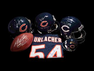 A Group of Chicago Bears Signed Items Including Dick Butkus, Gale Sayers and Brian Urlacher,